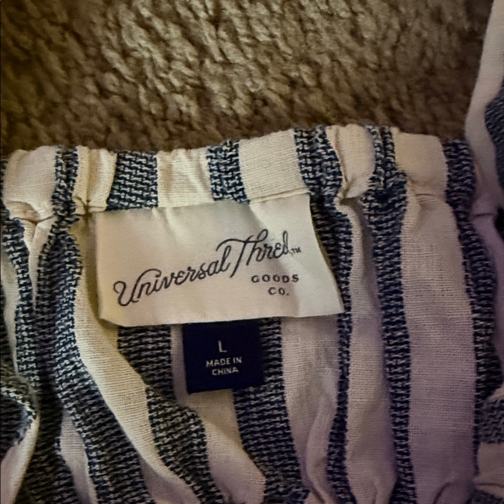 Universal Thread Blue and White Striped Camisole - Picture 2 of 2